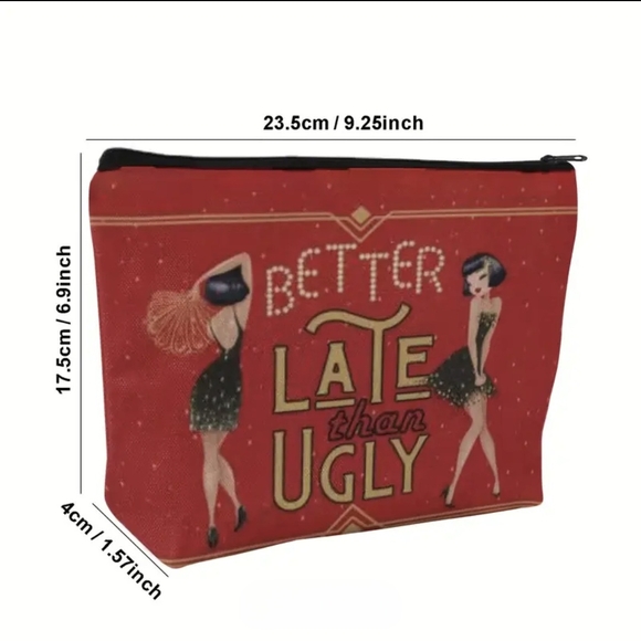🔥🔥STEAL🔥🔥Chic Red Cosmetic Bag with Retro Design - Picture 3 of 4